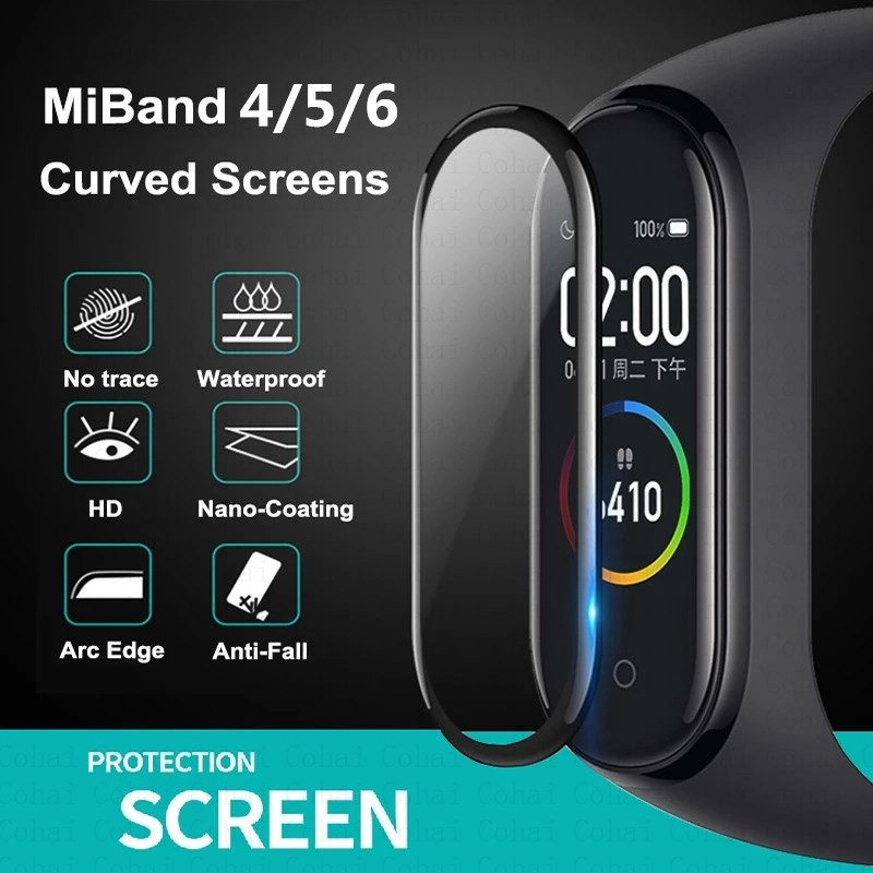 9D Tempered Glass For Xiaomi M - Health Wellness Bracelet 评论和价格