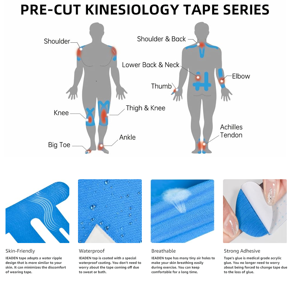 10PCS Precut Kinesiology Tape  - Sports Taping Precut 评论和价格