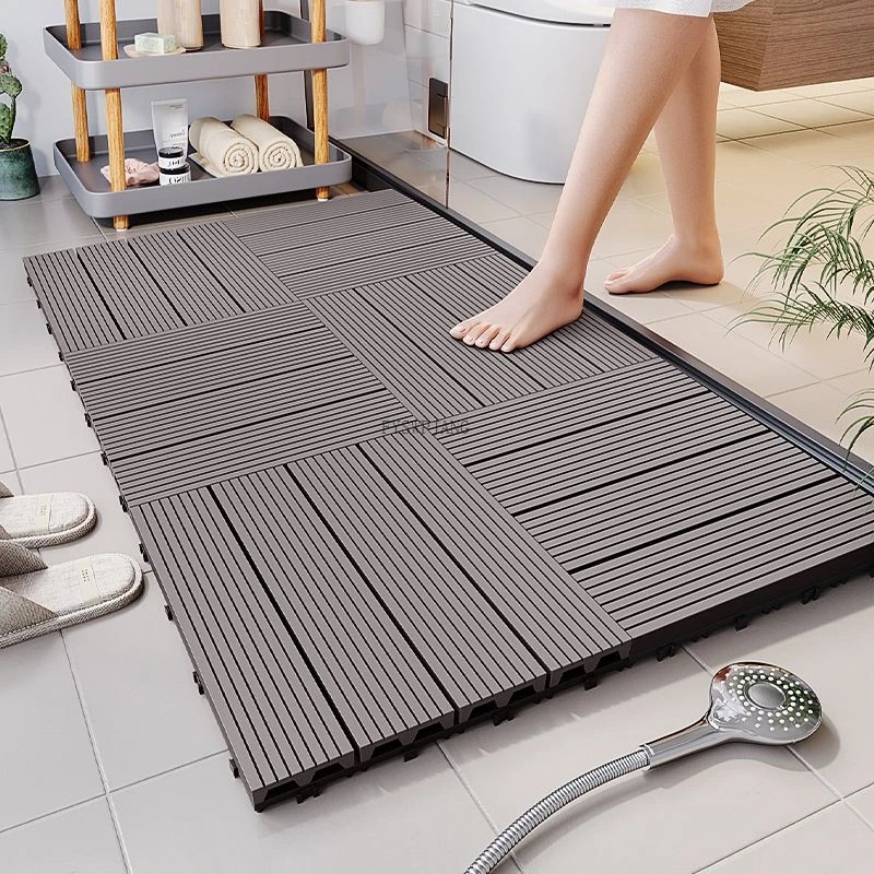 Simulated Ecological Wood Spli - Bamboo Bath Mat 评论和价格