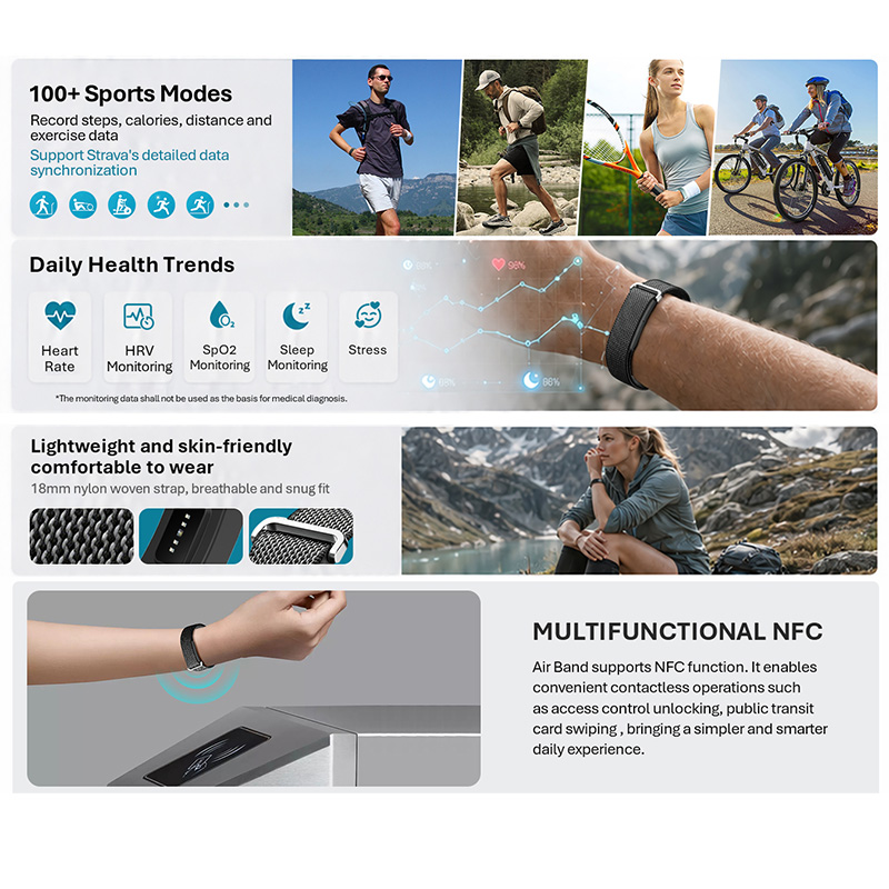 VALDUS Air Band Smart Bracelet - Health Wellness Bracelet 评论和价格