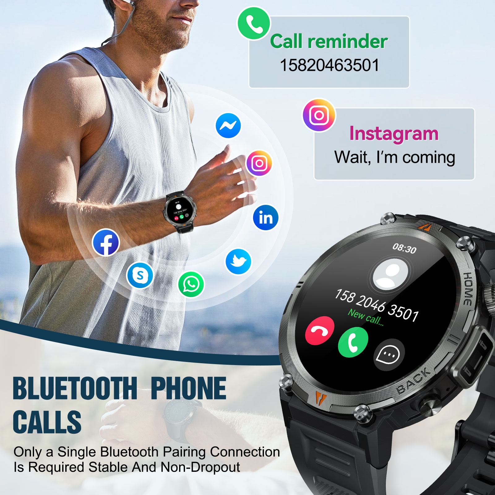 EIGIIS KE3 Bluetooth Call Smar - Health Wellness Bracelet 评论和价格