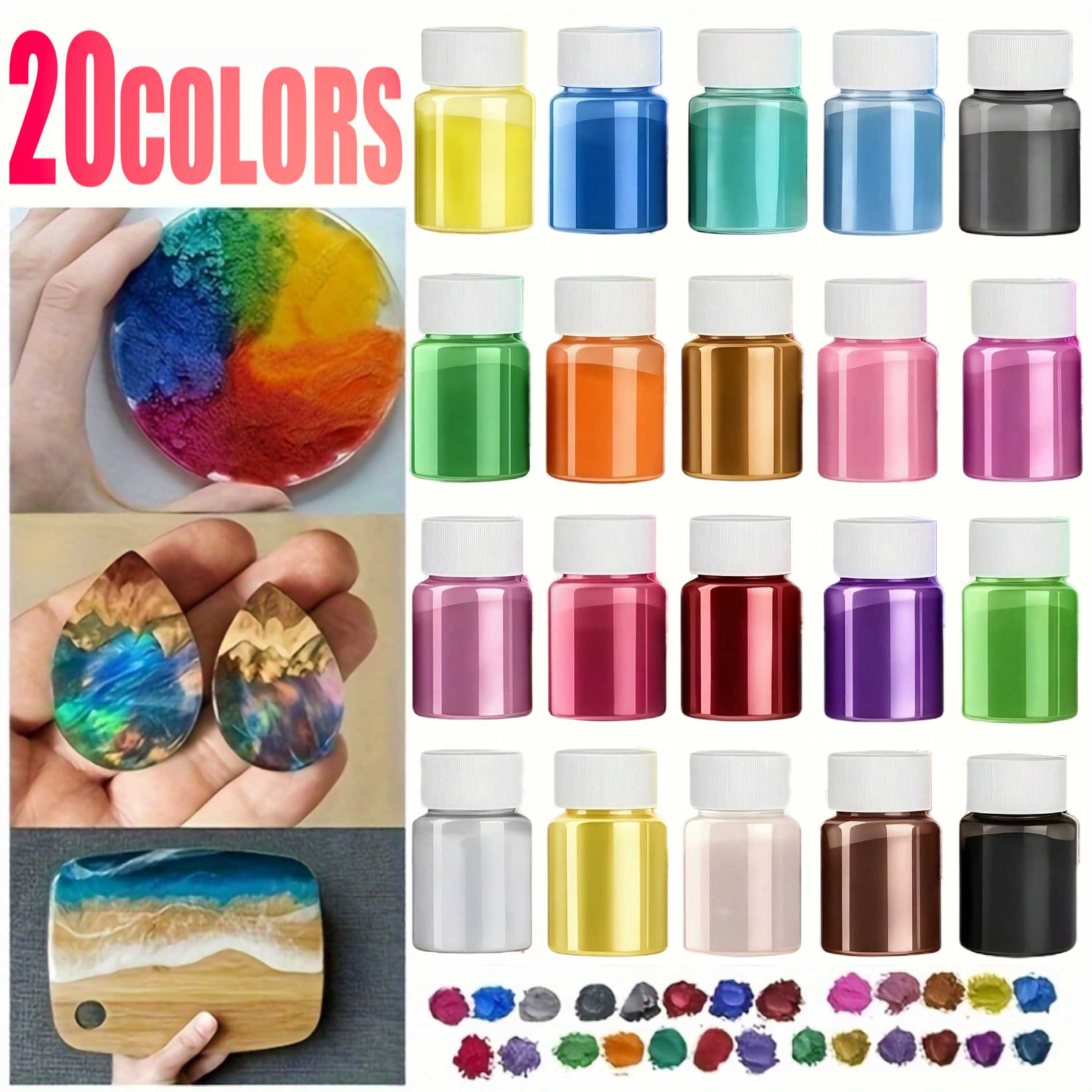 20 Colors 20ml Pack Epoxy Resi - Bath Salts Magnesium 评论和价格